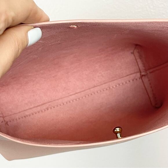 Samara Vegan Leather Shoulder Crossbody Bag Pink - Picture 8 of 8